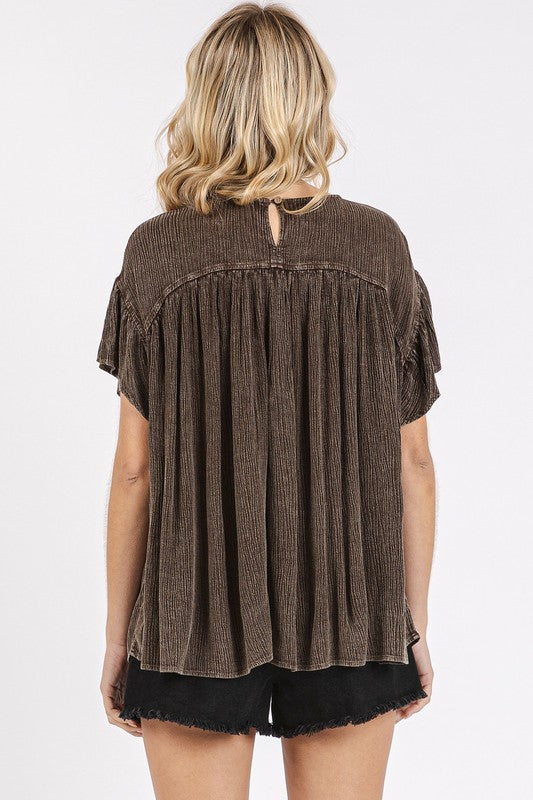 Mineral Washed  Blouse