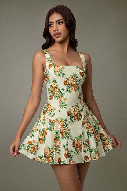 Floral Mini Corset Dress