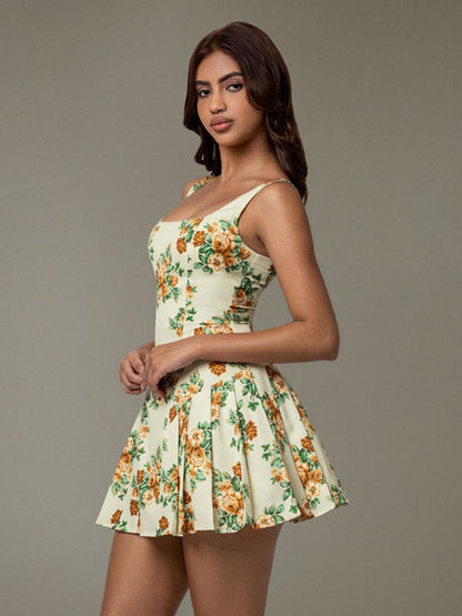 Floral Mini Corset Dress