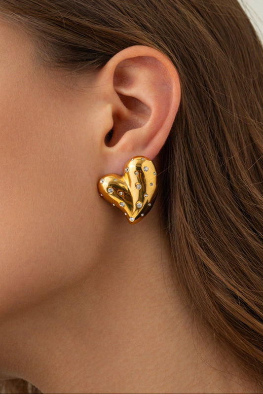 Heart Zircon Earrings