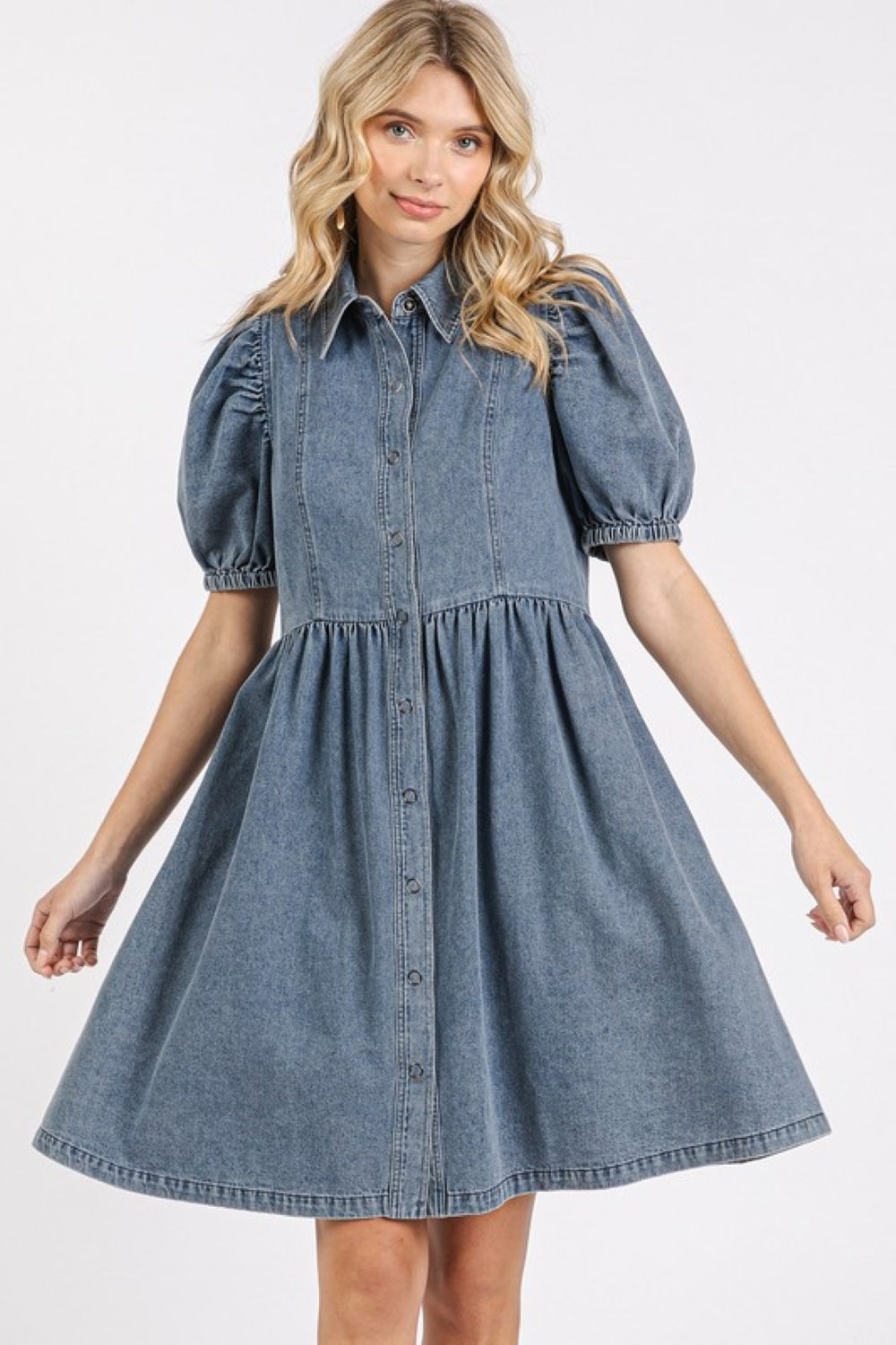 Button Down Denim Dress