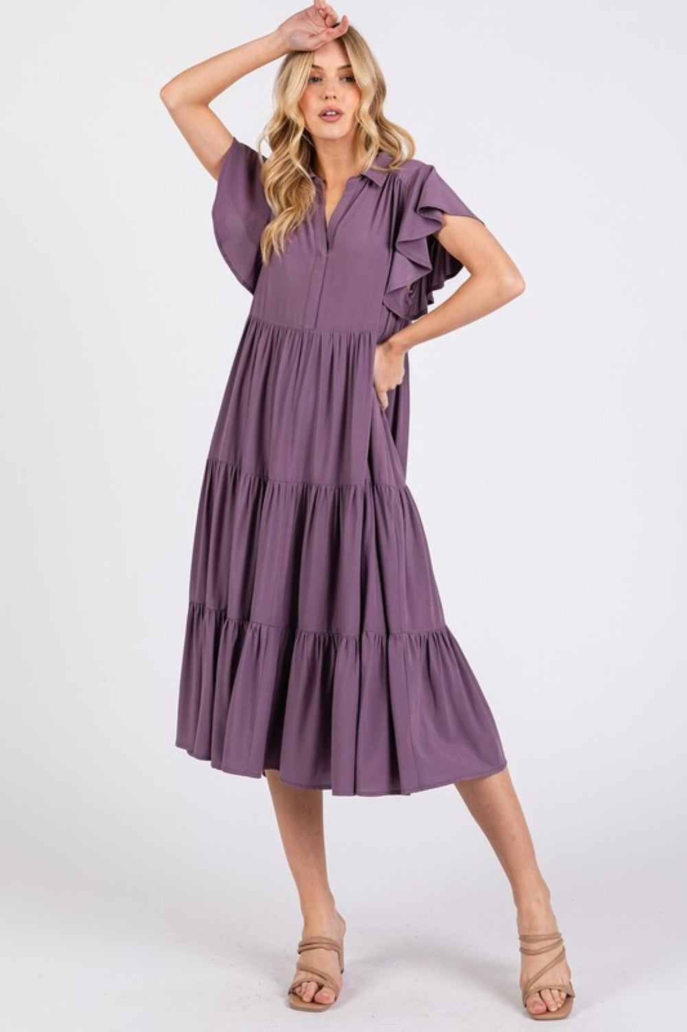 Tiered Midi Dress