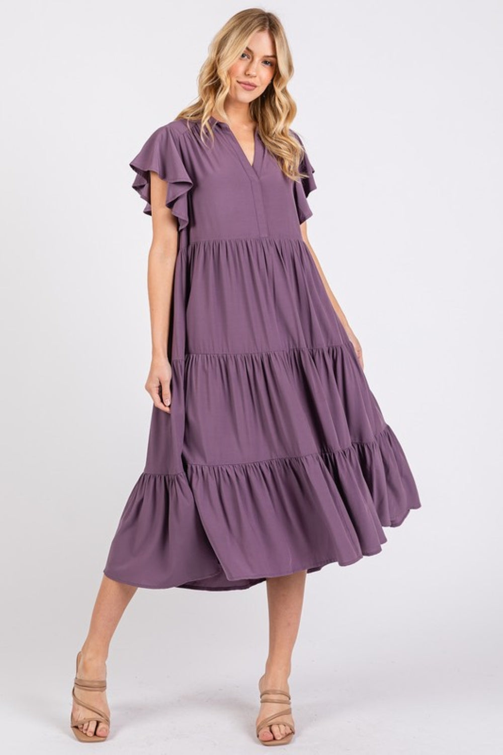 Tiered Midi Dress