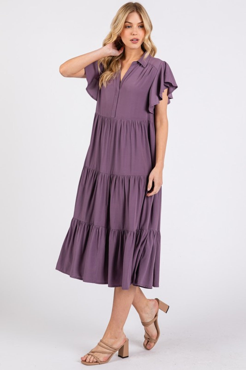 Tiered Midi Dress