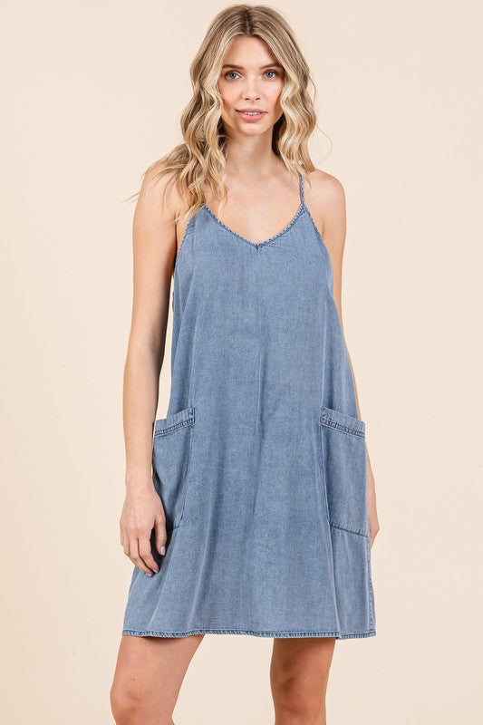 Mini Cami Denim Dress