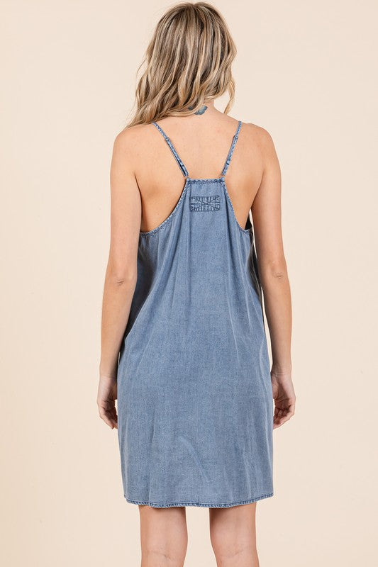 Mini Cami Denim Dress