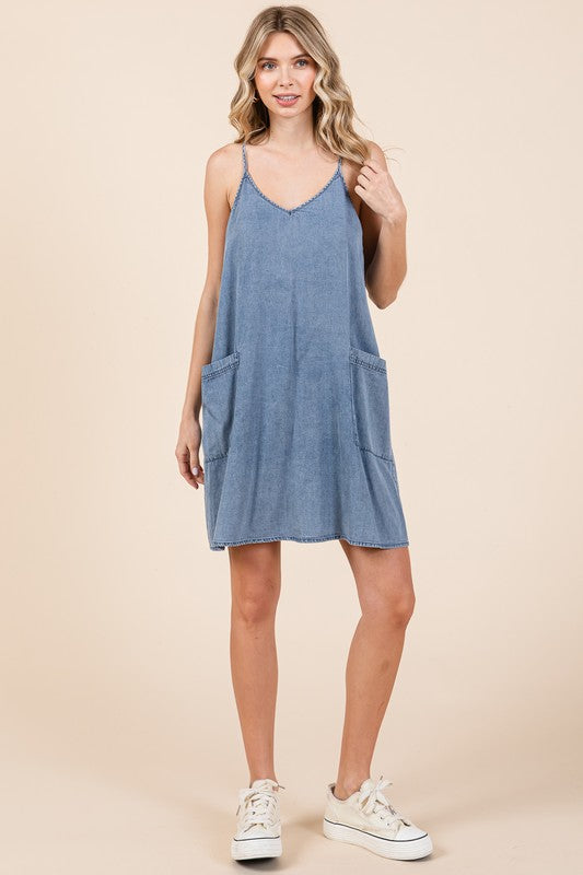 Mini Cami Denim Dress