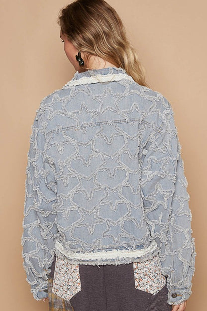 Textured Denim Jacket