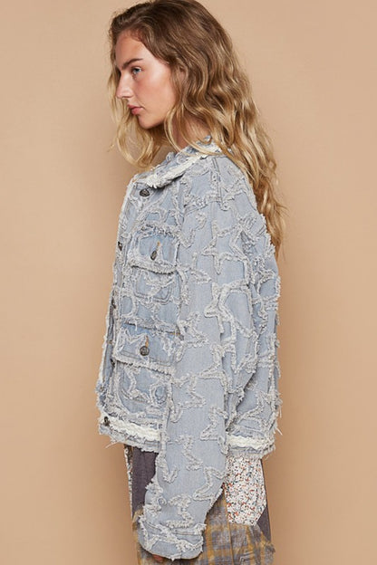 Textured Denim Jacket