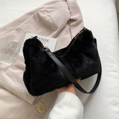 Faux Fur Shoulder Bag