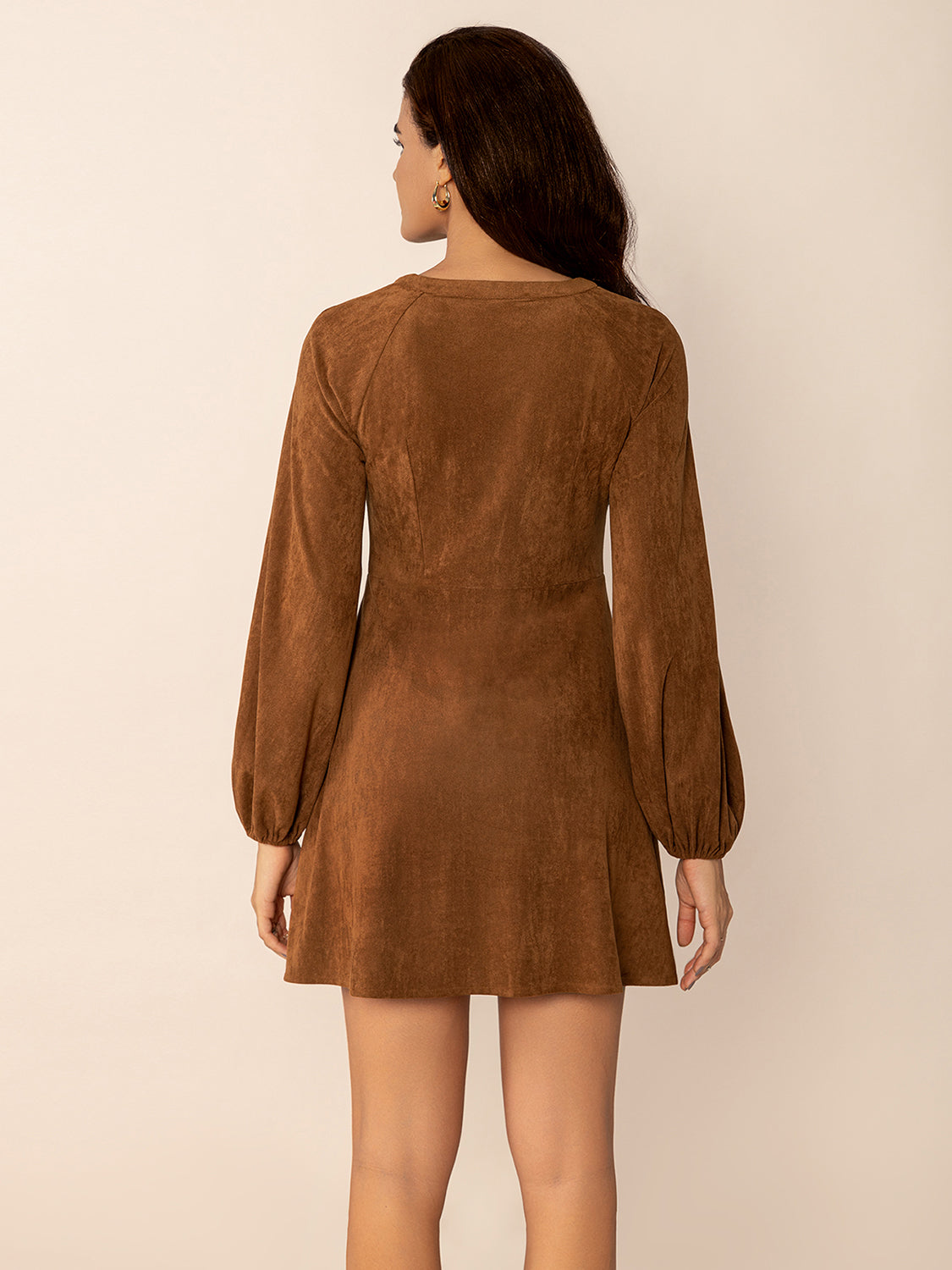 Button Down Suede Dress